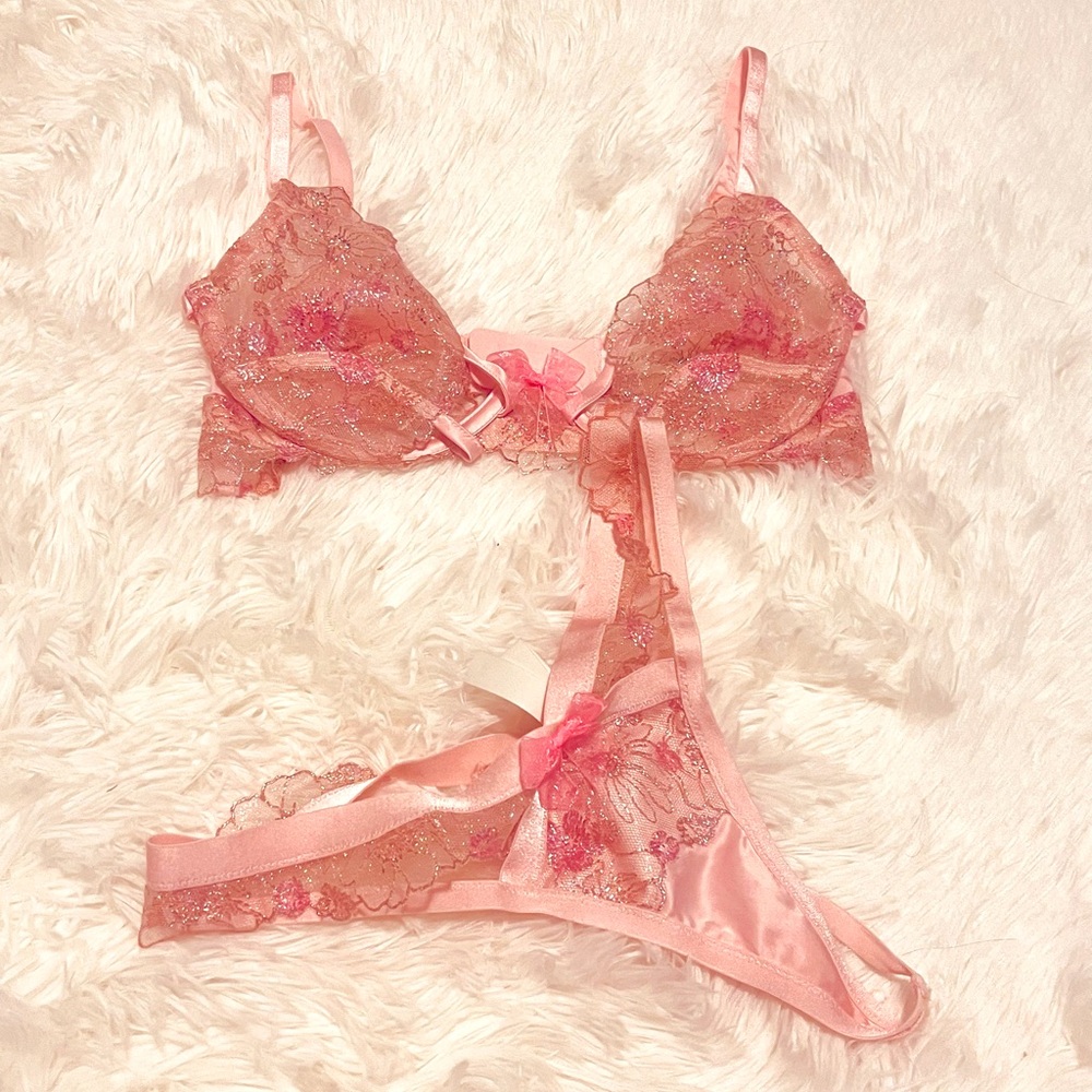 NWOT For Love And Lemons Romantic Pink Bralette (XS)